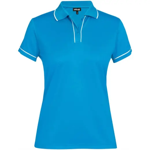 Ladies Osaka Golf Shirt Cyan